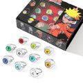 10pcs Bandai Naruto Akatsuki Rings Anime Itachi Figure Cosplay Action Accessory Jewerly Cool Boys Children Kids Toys Gifts