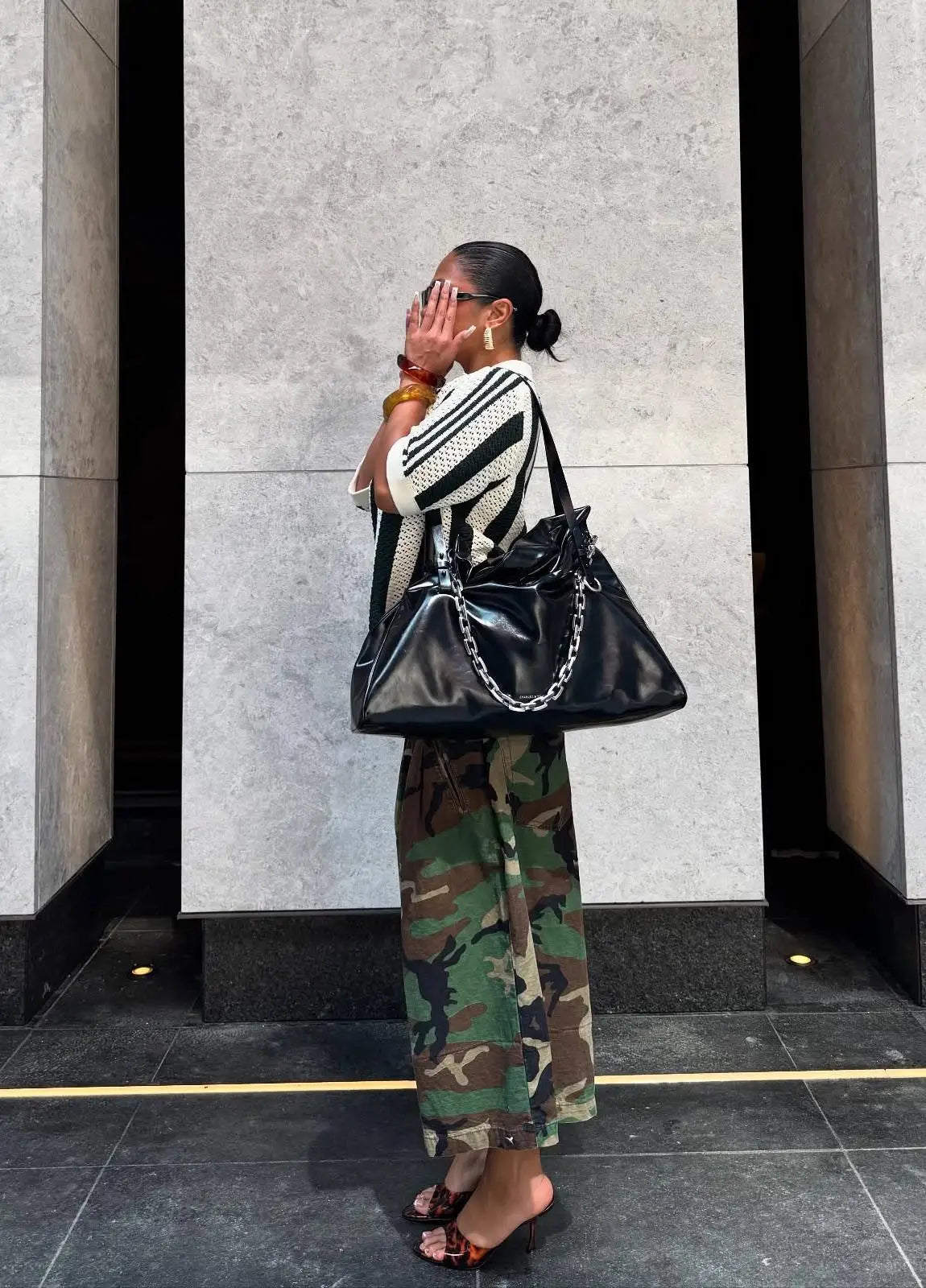 Women's Camouflage Wide Leg Pants Loose Casual High Waist Vintage Pockets Cropped Pants 2025 Fashion Harajuku Capris
