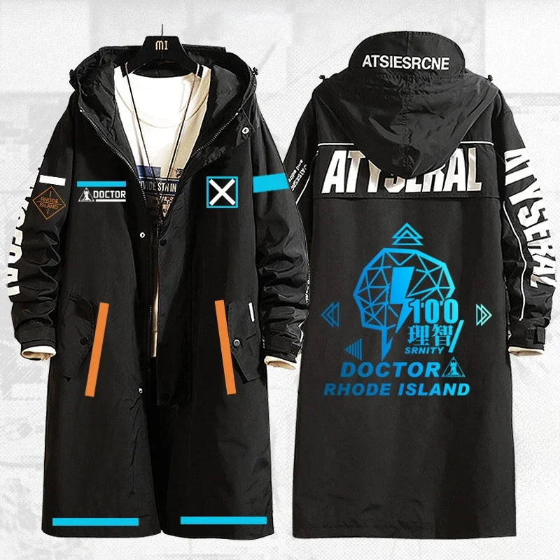 Tomorrow's Ark Game Doctor Blade Nearby Windbreaker Anime Mid-Length Jacket Unisex Youthful Polyester Fiber Zipper Closure