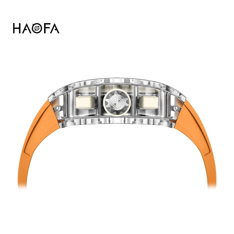 Haofa Luxury Synthetic Crystal Case men watches Automatic Mechanical Chronograph Vintage man watches Fashion 2368