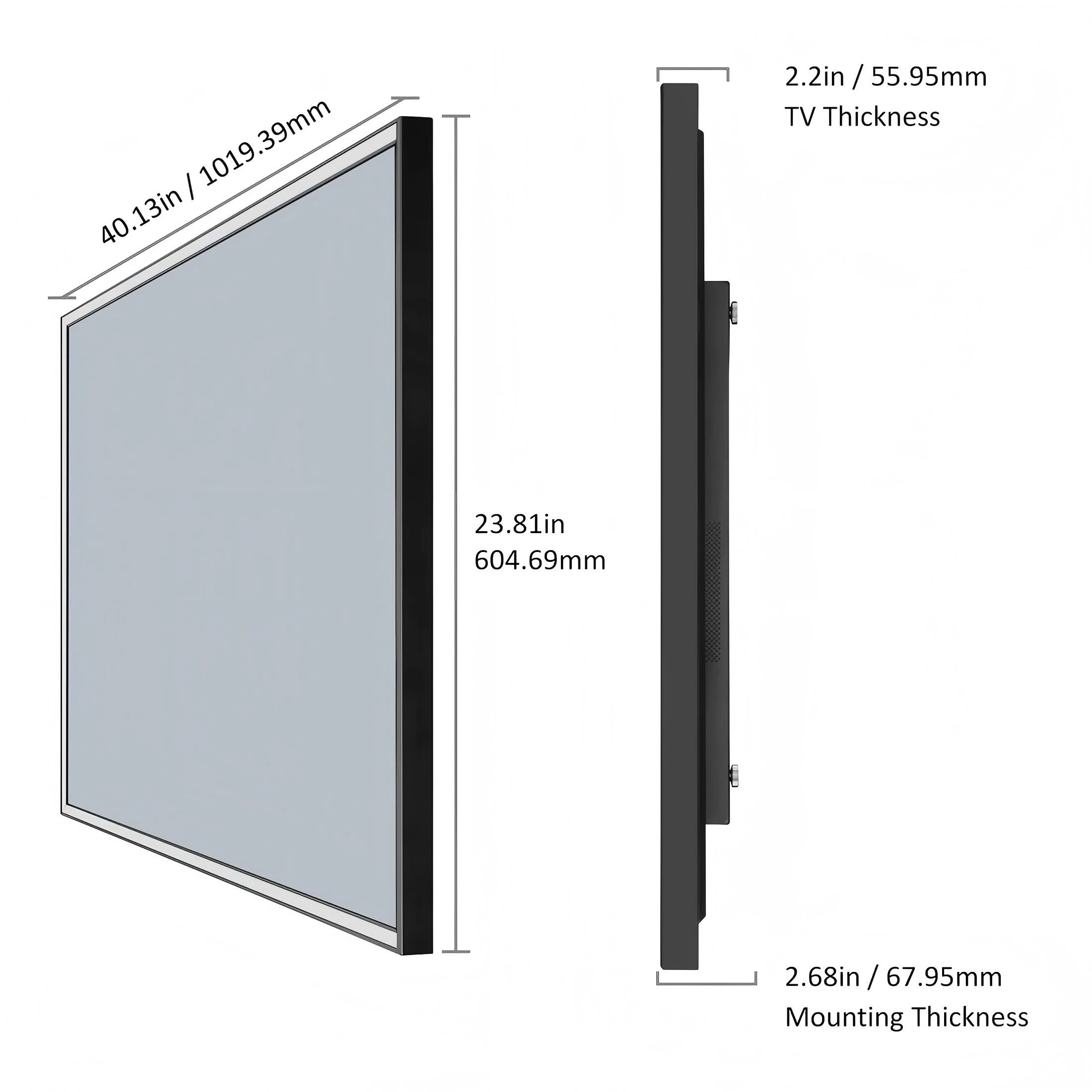 43 inches Smart LED Light Mirror TV Makeup Television Salon DTV Tuner Soulaca Living Room Decoration webOS System