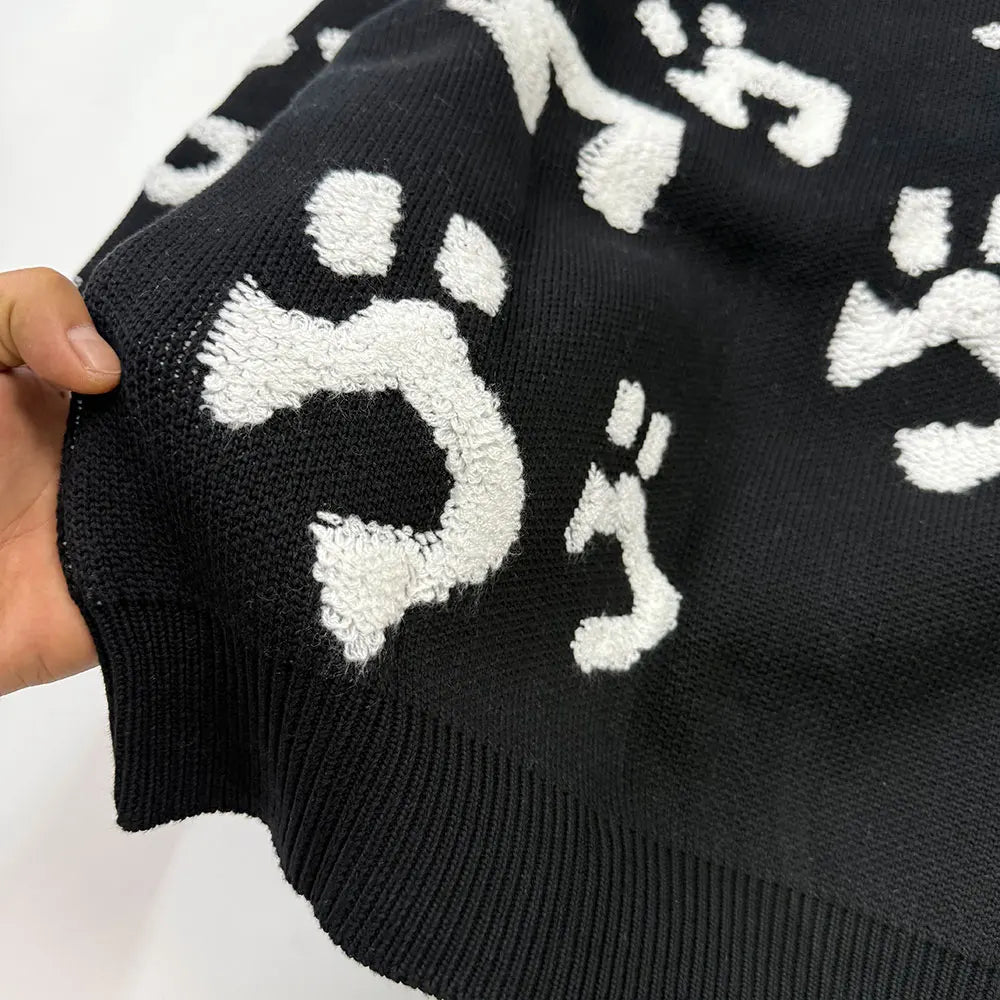 Heavyweight Anime Character Y2K Style Oversized Knitted Sweater Couple Loose Autumn Winter Overhead Knitted Pullover