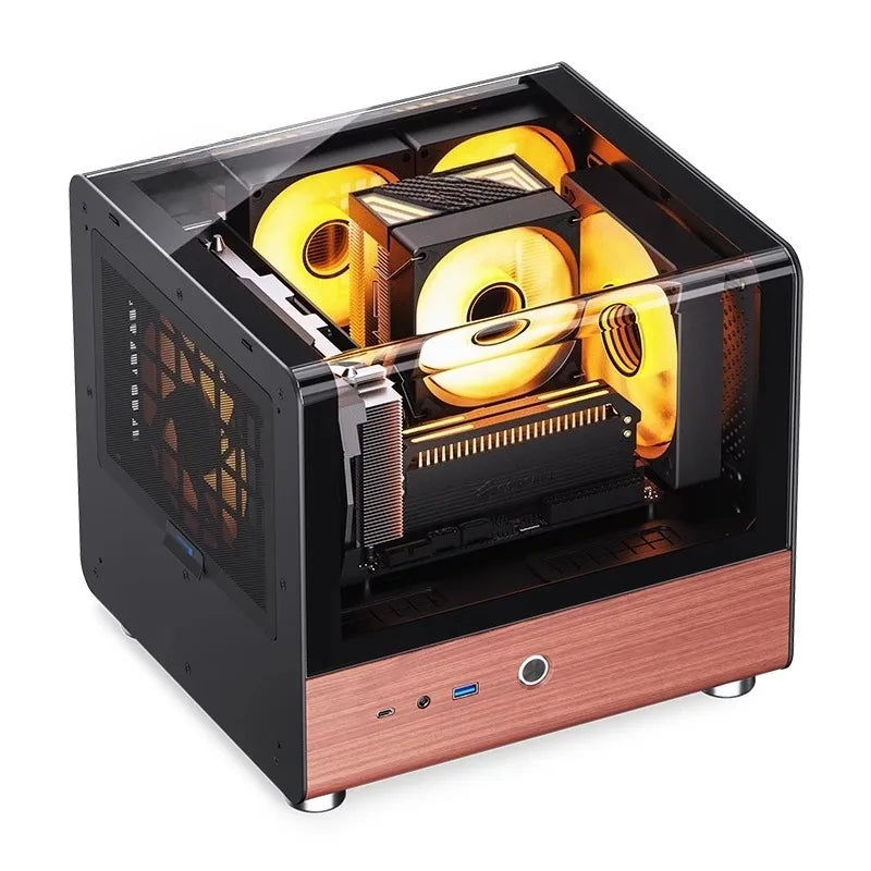 Mini sea view room i5/5060 walnut desktop assembly game computer ITX small host