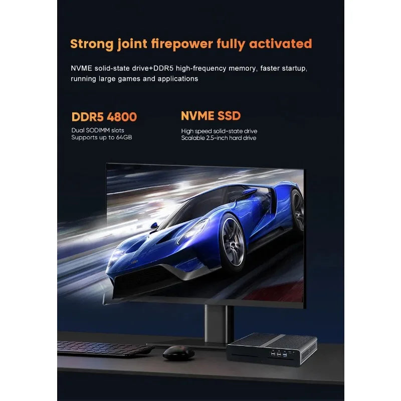 Desktop mini computer host full set of 13th generation i7/i9 high-end i5 e-sports game book
