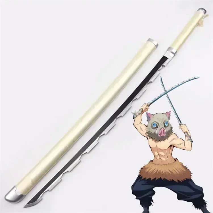 104cm Japanese Katana Samurai Sword Accessory Demon Slayer Katana Tanjirou Sword Kimetsu No Yaiba Iron Ninja Knife Cosplay Toy