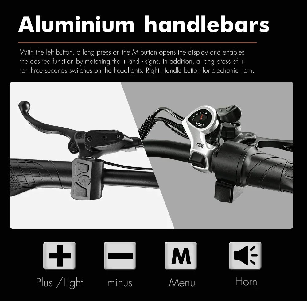 Mountain Electric Bike 500W Motor 48V17.5 Lithium battery 26-inch Tire Urban Commuter Electric Bike  Beach Travel E-Bike