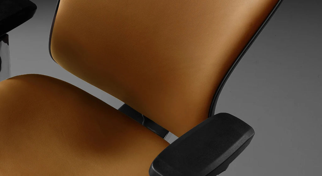 Luxury Modern Office Chair Wheels Orange Leather Computer Ergonomic Desk Chairs Recliner Swivel Sedia Ufficio Furniture