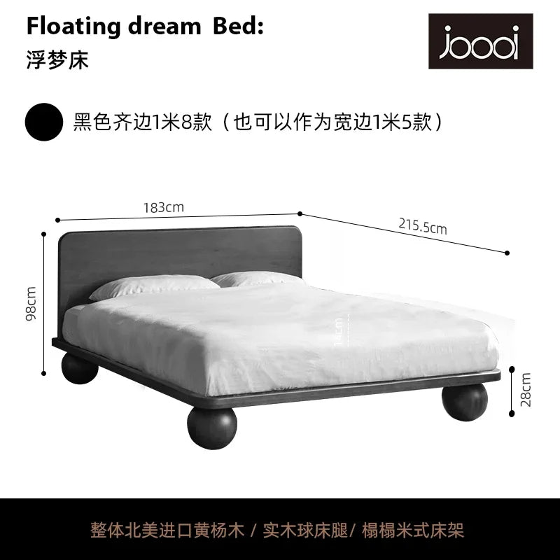 European Headboard Bed Frame Double Wood Elegant Nightstands Twin Bed Frame Queen Size Full Cama Moderno Lujo Home Furniture