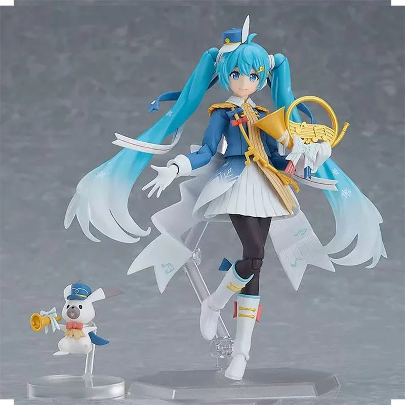 100% Original Figma EX060 Snow Miku Snow Parade Ver In Stock Anime Action Collection Figures Model Toys