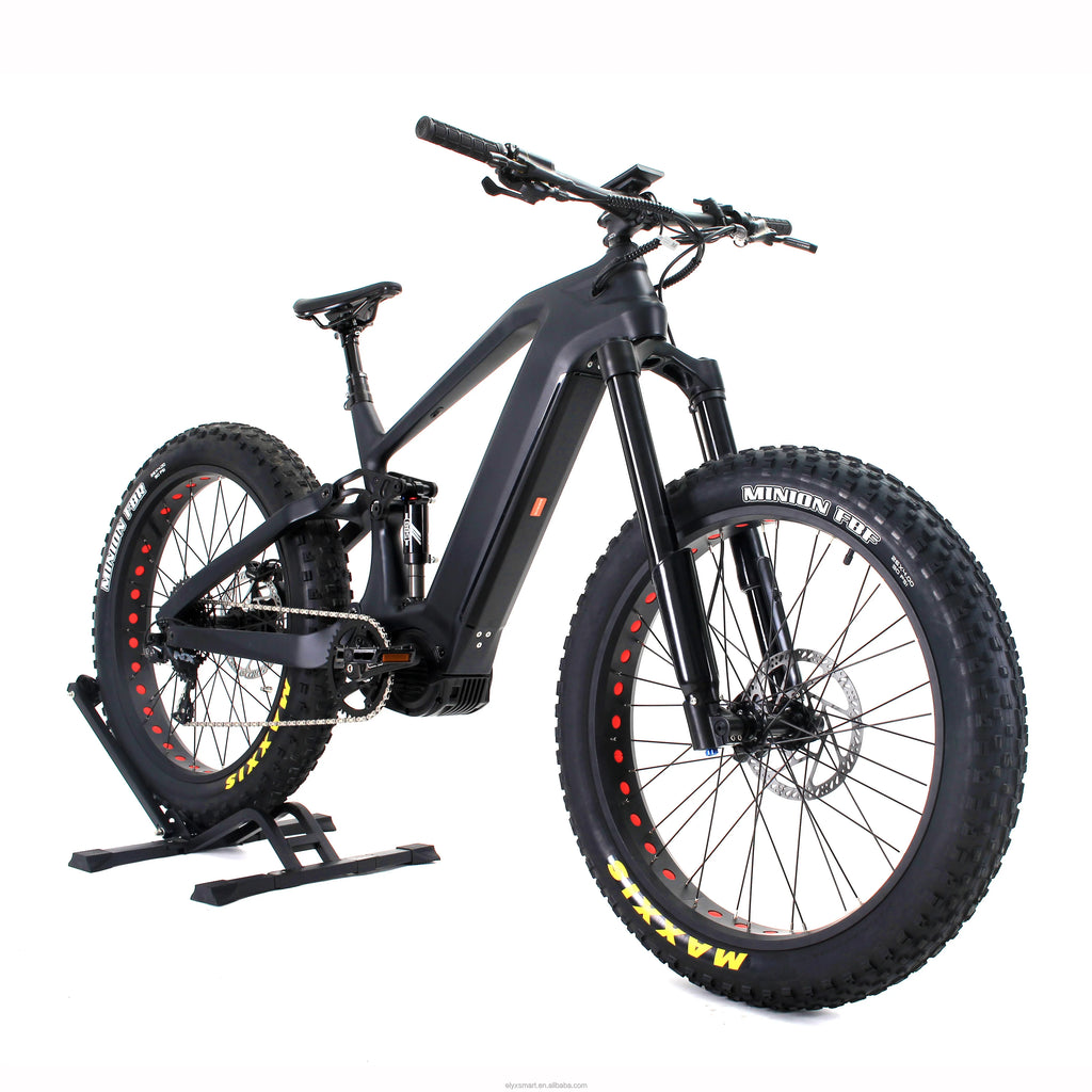 ATV&UTV17.5Ah Battery Full Suspension MTB Carbon Bike 26 Inch 1000W E-bike Bafang M620 750W 1000W Mid Drive Electric Mountain Bi