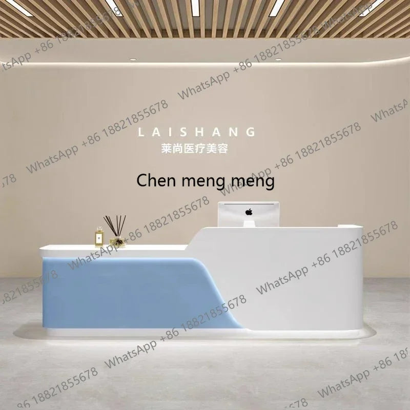 New arriveLuxury Nail Art Modern Minimalist Company Reception Desk Training Institution Information Desk Beauty Salon Dental Cli