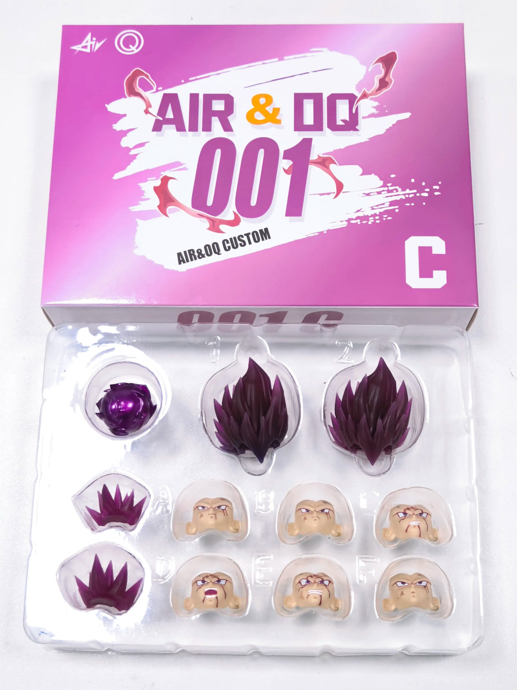 Air&OQ Studio Dragon Ball Z Shf Super Saiyan SSJ Majin Vegeta Custom Heads Head Accessories Action Figures Air&OQ001 A B C Toys