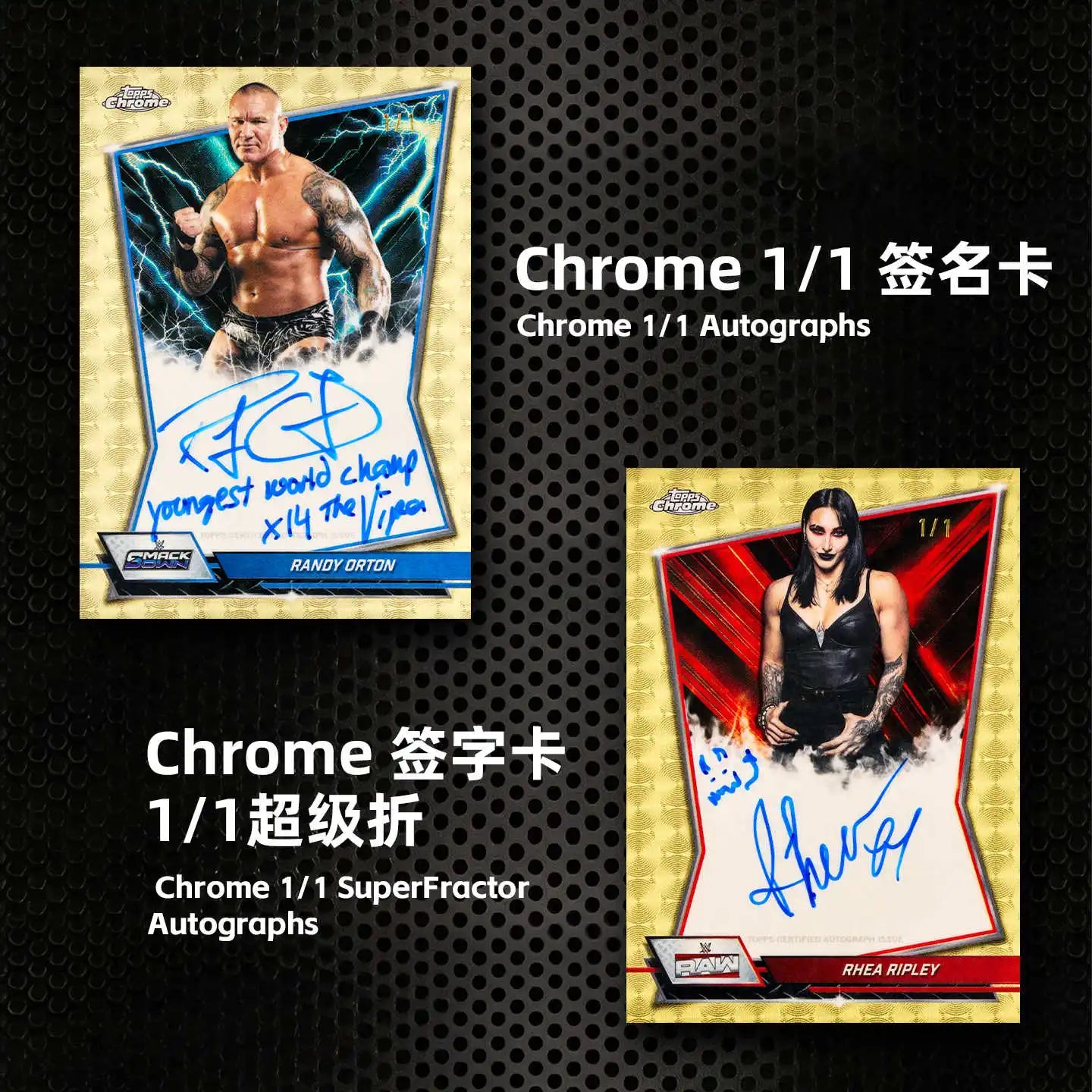 2026 Topps Chrome WWE Card Mega Mystery Box Genuine Trading Cards Game Toys Holiday Birthday Gifts for Boys Girls