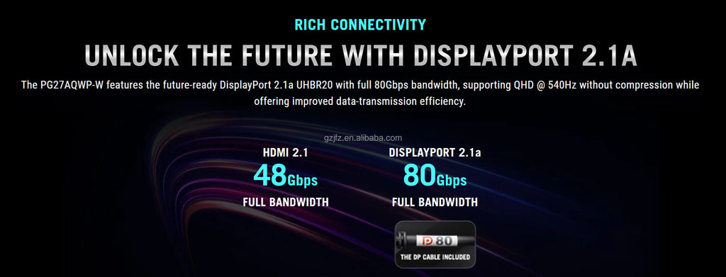 ROG PG27AQWP-W 27-inch QHD 540Hz / 720Hz Dual-Mode Tandem OLED Gaming Monitor SCREEN HDR500 DISPLAY OLED DP+HDMI+USB