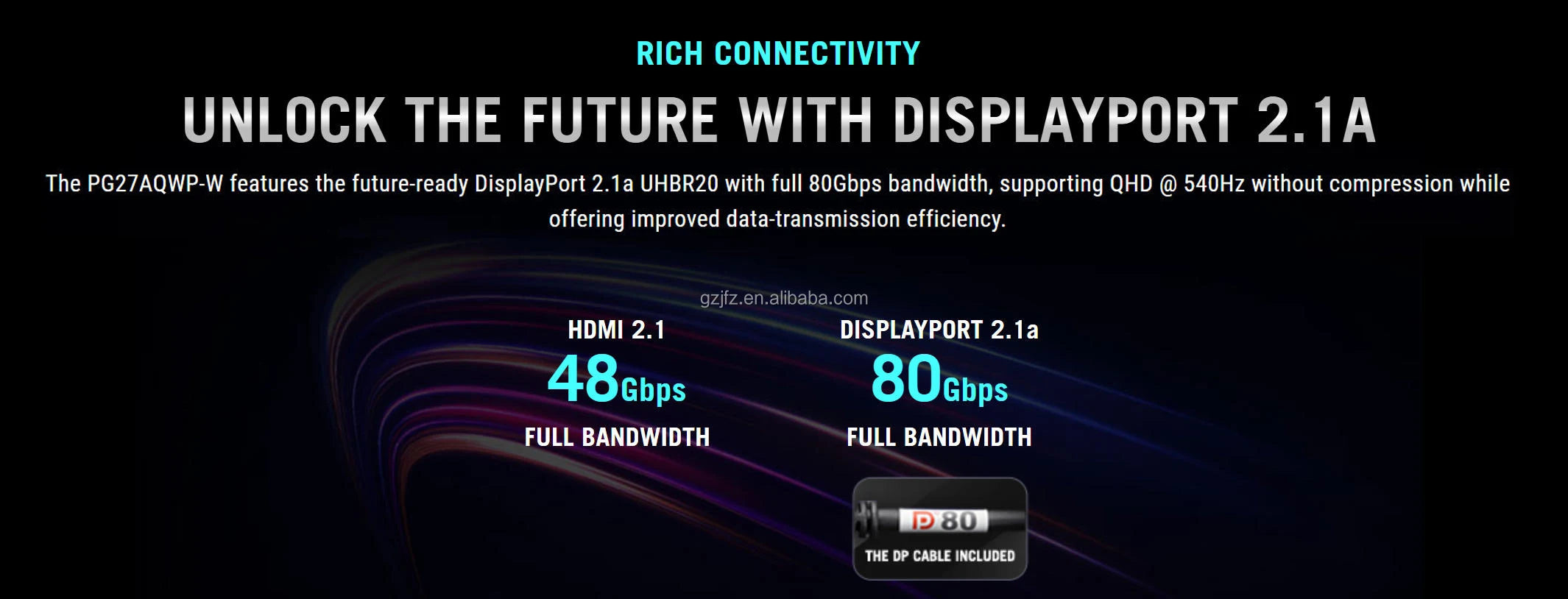 ROG PG27AQWP-W 27-inch QHD 540Hz / 720Hz Dual-Mode Tandem OLED Gaming Monitor SCREEN HDR500 DISPLAY OLED DP+HDMI+USB