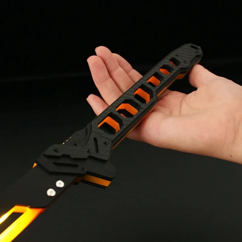 80/108cm Cyberpunk Katana Acrylic Luminous Sword Knife Anime Cosplay Prop Real Size Japanese Katana Samurai Sword Sabre Kid Toy
