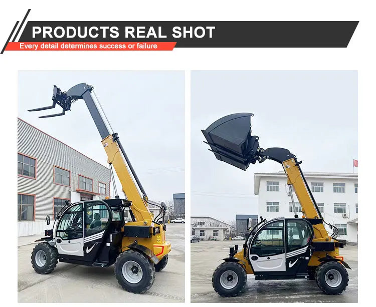 New Euro5 3.5 Ton Hydraulic Truck 4WD Diesel Telescopic Forklift Telehandler AC Cabin Rough Terrain Manipulador