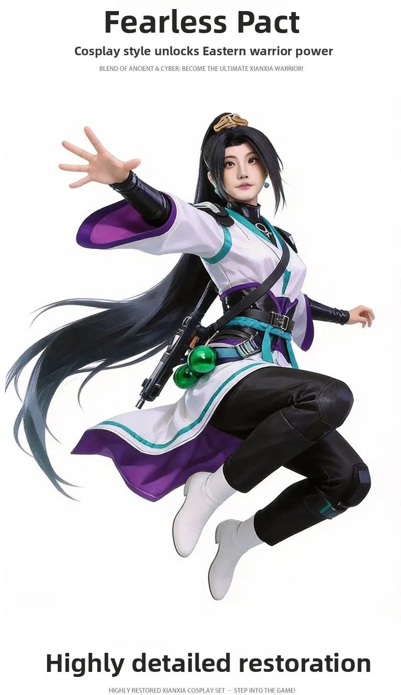 Valorant Game Cosplay Costume Full Set Female Sage Uniform Clothing Gaming Anime Festival Cosplay Props Accessories