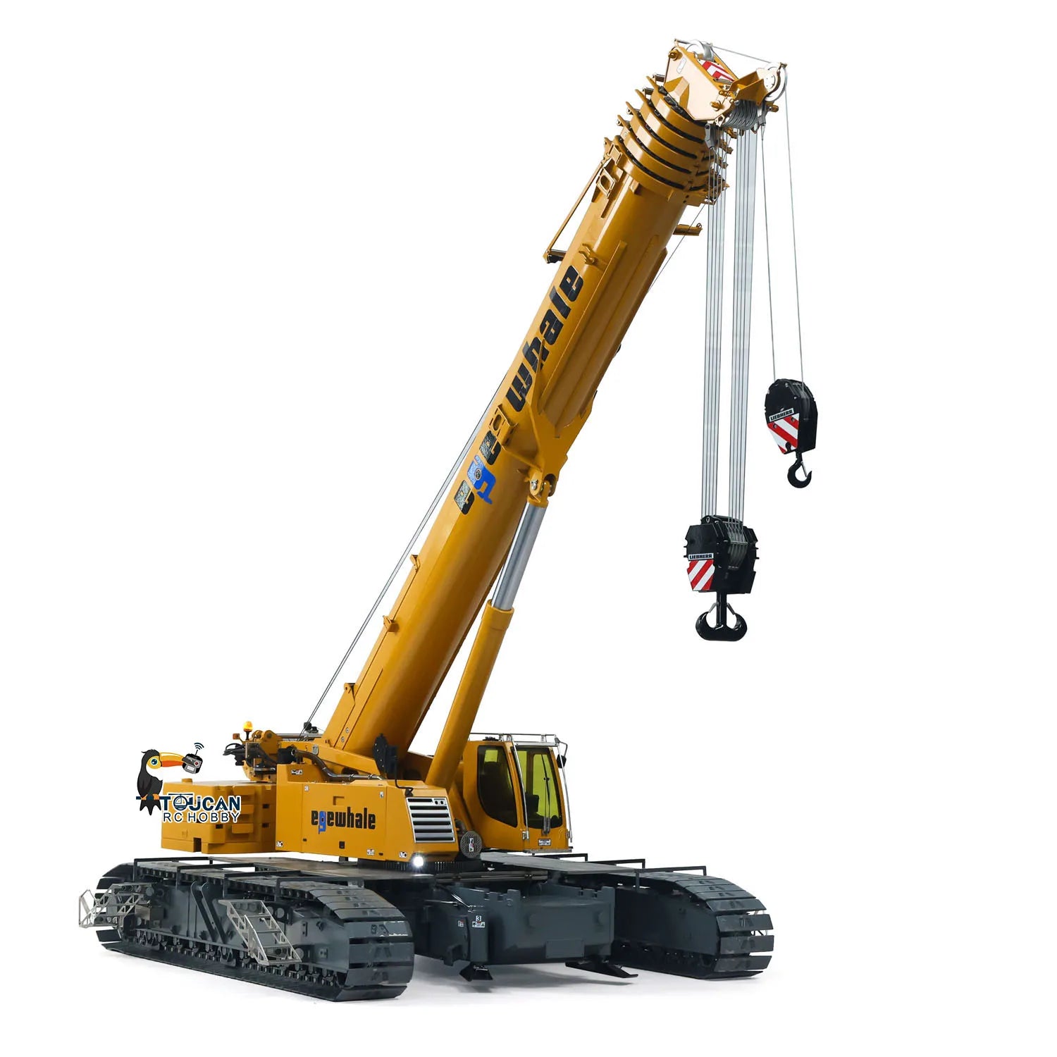 D1220 1:14 RC Hydraulic Telescopic Crawler Crane Heavy Duty Tracked Remote Control Crane Truck Construction Cars Machine Models