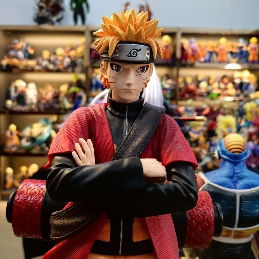 Naruto Uzumaki Standing Pose Action Figure 45cm PVC Static Anime Figures Collectible Model Toys Desk Decor Gift for Boy Fans