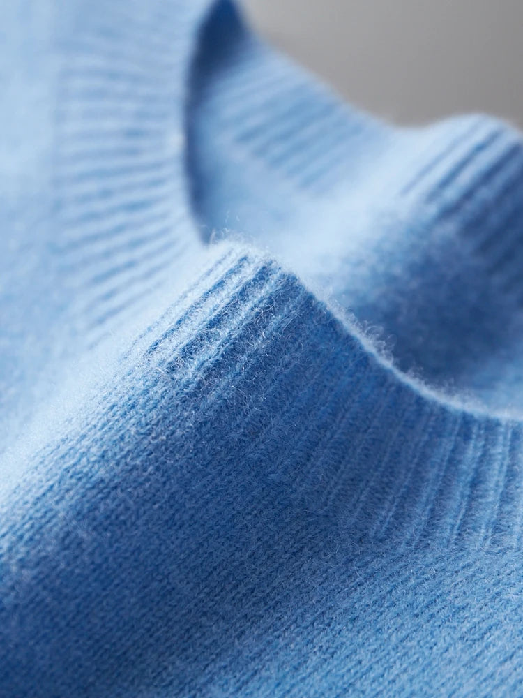 Basic Men's Seamless Wool Pullover Sweater Autumn Winter O-neck Solid 100% Merino Wool Knitwear Casual Simple Man Clothes Tops