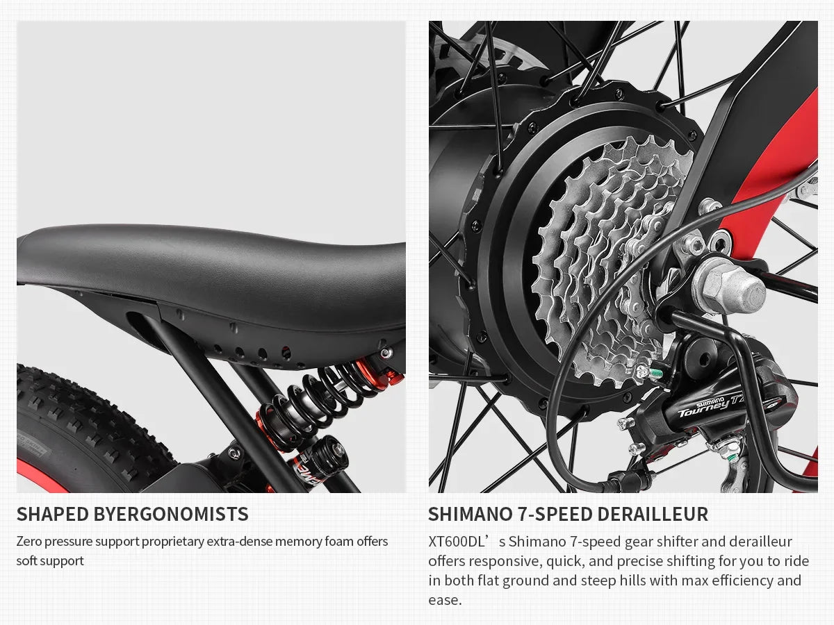 MEELOD XT600DL  adult E-bike 1000W*2 52V25Ah battery commute Electric Bike,26-inch Fat Tire E-Mountain bike