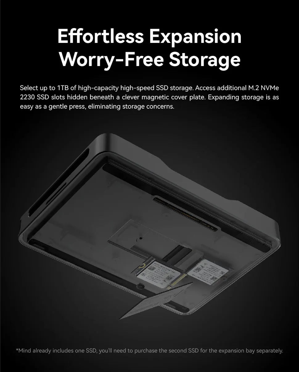 Khadas Mind 1 Mini PC, Intel Core i7-1360P 5.0GHz Micro Desktop Computer with 5.55Wh Standby Battery, 32GB+1TB WiFi 6E, BT5.3