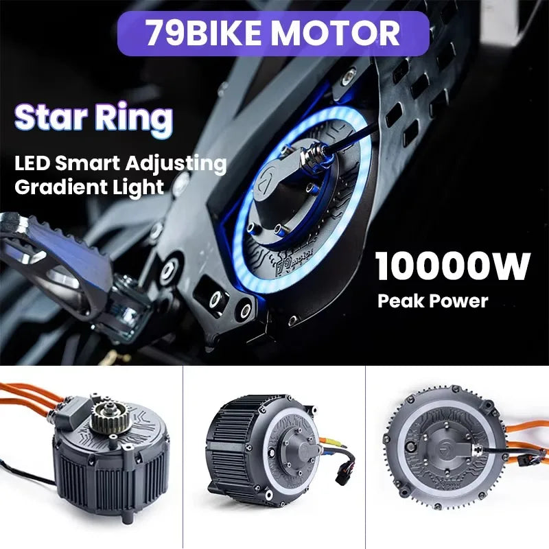 UTV&ATVPro for Adult Electric Dirt Bike 72V Motocross Mountain Hilly Road Racing Bike 85km/h Max Speed 120km Range Front/Rear