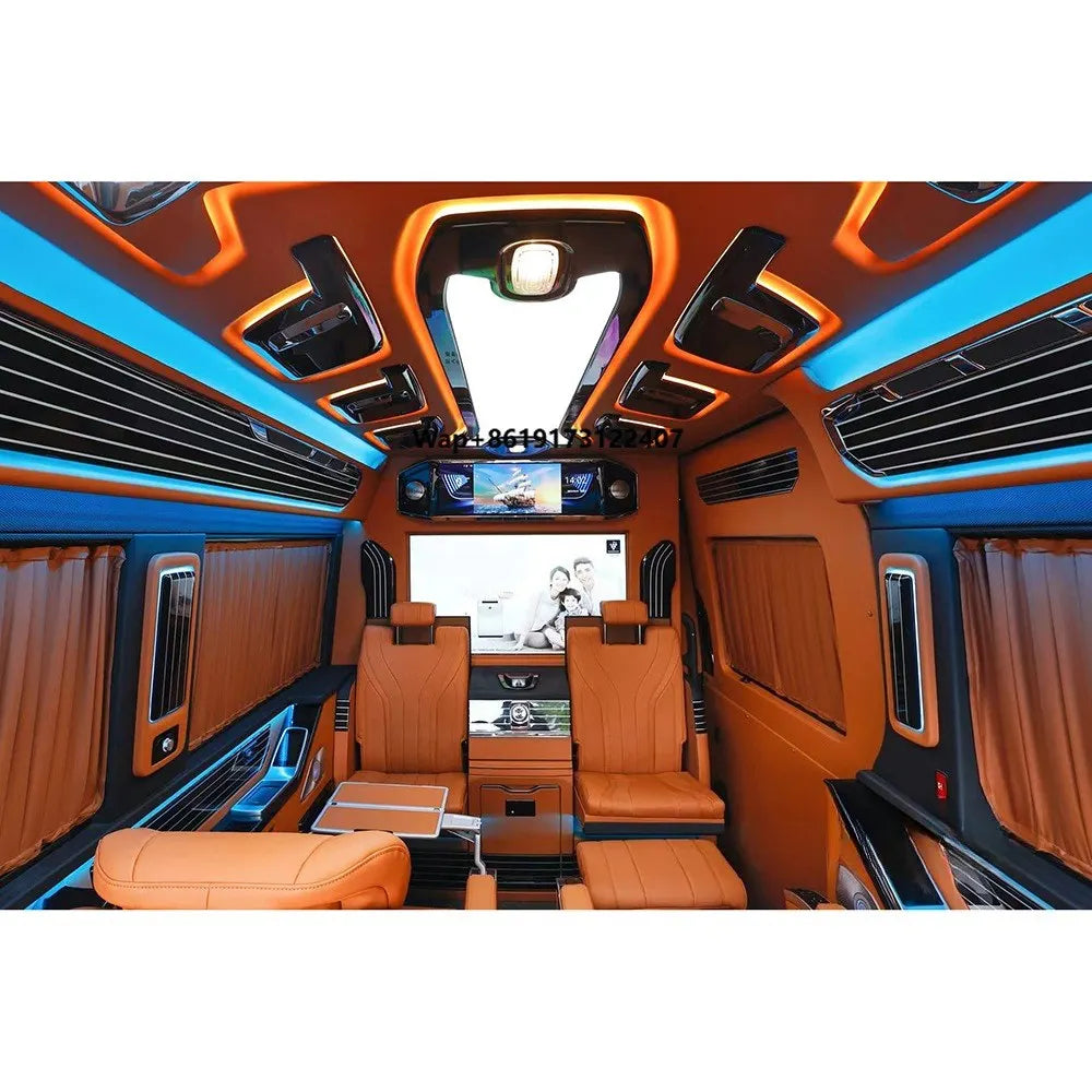 Luxury Interior Kits for  Sprint Full Vehicle Car Seats Roof Light Electric Curtains Partition Leather Vehicle Interior