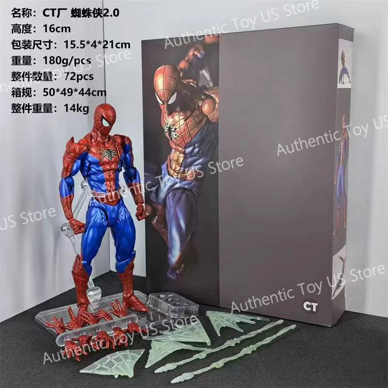 In Stock Ct Toys Spiderman 2.0 Figure Amazing Yamaguchi Spider-Man Agent Venom Mafex Anime Action Figure Customized Gifts Toys