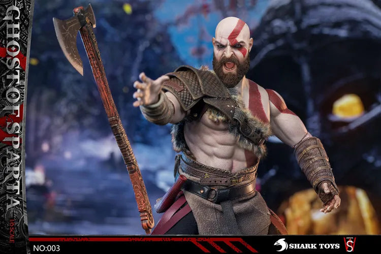 SWTOYS Original Spartan Warrior, God of War Series Kratos Anime Action Figure Model Toys Movable Model Ornaments Gifts Fo Boys