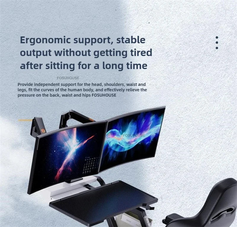 Office Chairs Zero Gravity Notebook Cockpit Gaming Chair Multifunctional Comfortable Computer Chair Lazy Cockpit Integrated