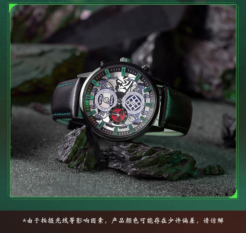 Anime Watch Naruto Uchiha Sasuke Cosplay Men's Travel Matching Waterproof Watch Birthday Gift