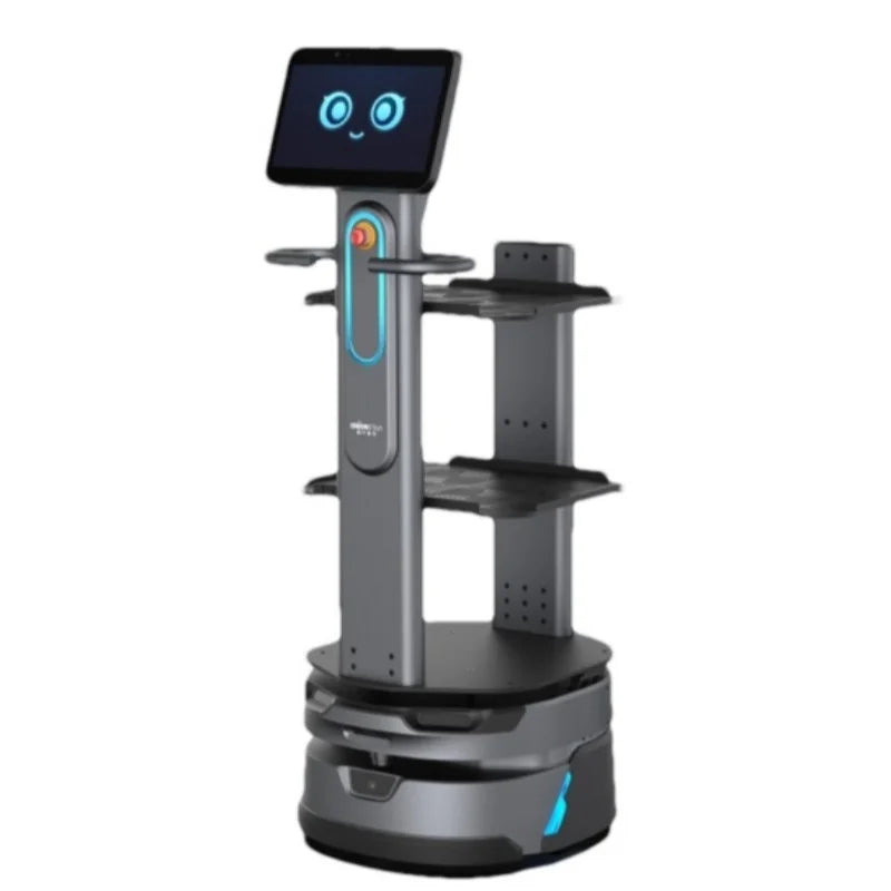 Customized Amy Humanoid AI Robot Waiter for Restaurant / Coffee Shop Automatic Walk and Talk Meal Delivery Robot