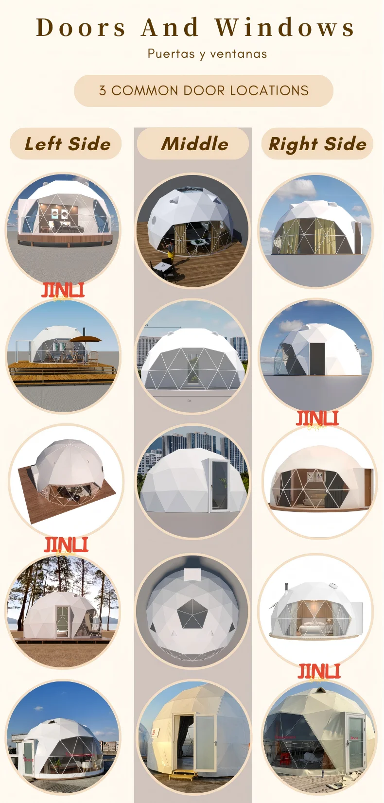 Luxury Glamping Round Outdoor Geodesic Dome Transparent Starry Sky Luxury Hotel Dome Leisure nd Resort Resort Vacation