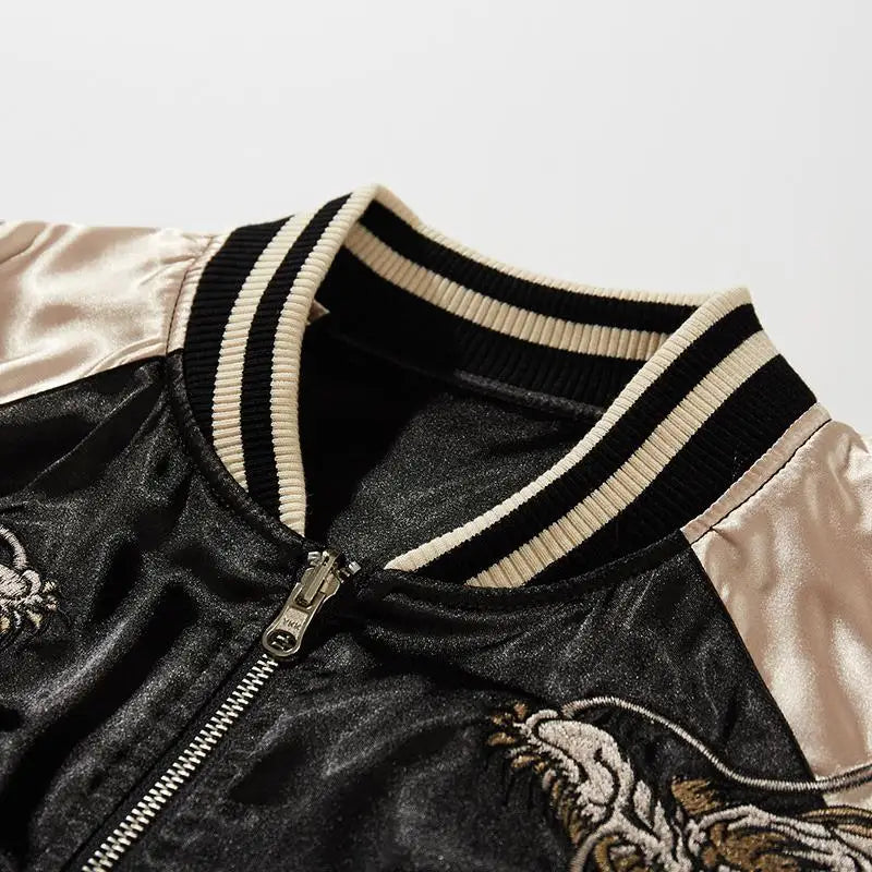 A005 Design Baseball Jackets For Man Heavy Embroidery Loose Fit Autumn Top Quality Polyester Chinese Style Chamarras Para Hombre