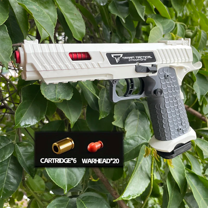 TTI Pistol Gun Soft Bullet Gun With Blowback, Single Shot And Shell Ejcetion Capability, Blaster, Outdoor Sports Shooting Game