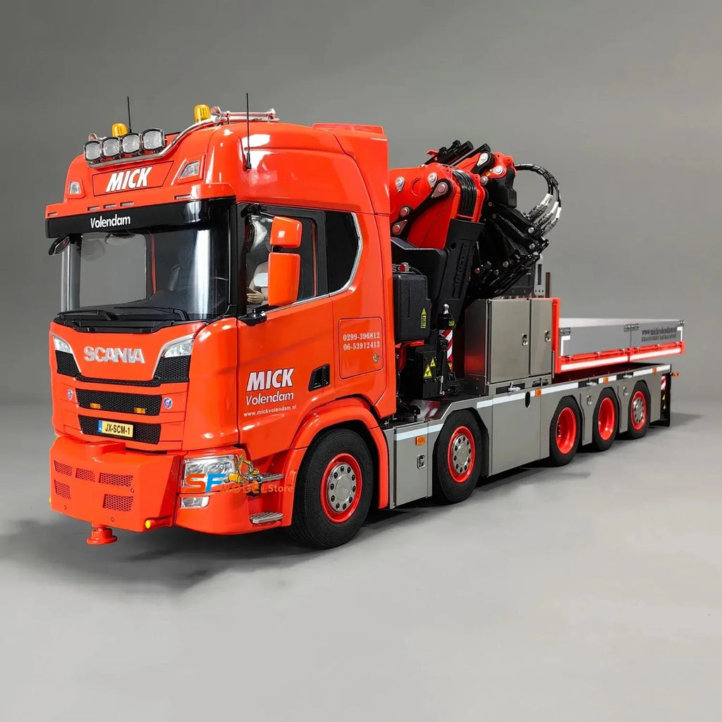 F1650 RC Crane R650 RC Truck 10x10 1/14 Metal Hydraulic Crane Truck Model Advanced Engineering Machinery RC Car Toy
