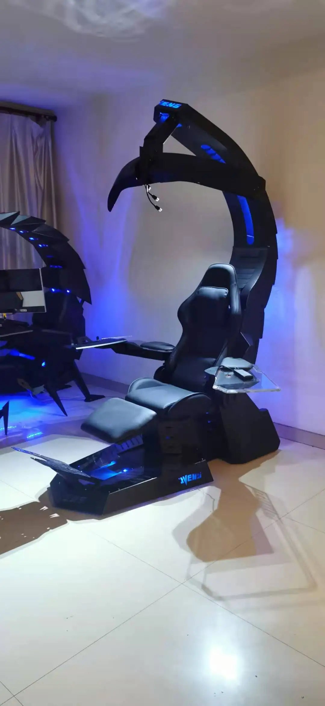 Unicorn Cluvens Brand Scorpio Hot Sell Ergonomic Silica Gamer Chair RGB LED High Back Swivel Racing Gaming Chair With Foot Rest
