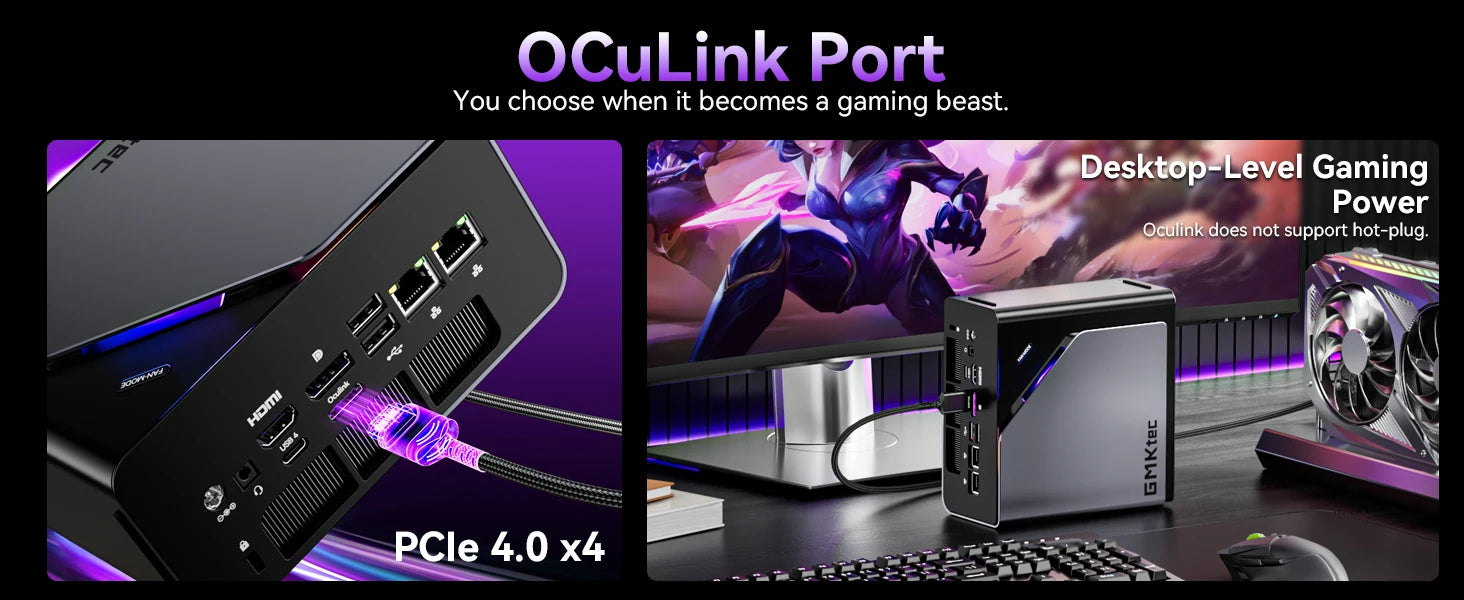 GMKtec NucBox K15 Mini PC Intel Core Ultra 5 125U DDR5 4800Mhz Pcie 3.0 SSD Windows 11Pro WIFI 6E BT 5.2 Full-featured USB4.0