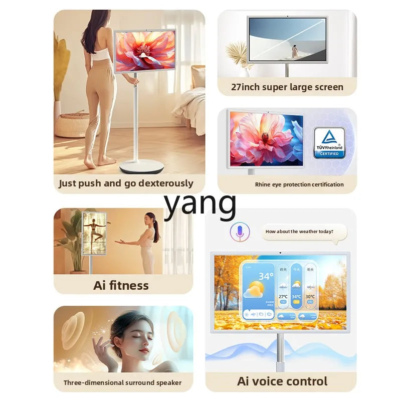 lmm heart screen 27 inches 8 + 128G built-in high definition camera mobile display fitness TV tablet