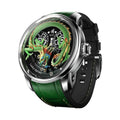 Lucky Harvey Automatic mechanical movement watches for men Synthetic sapphire 3D  Engraving Chinese dragon dial waterproof watch