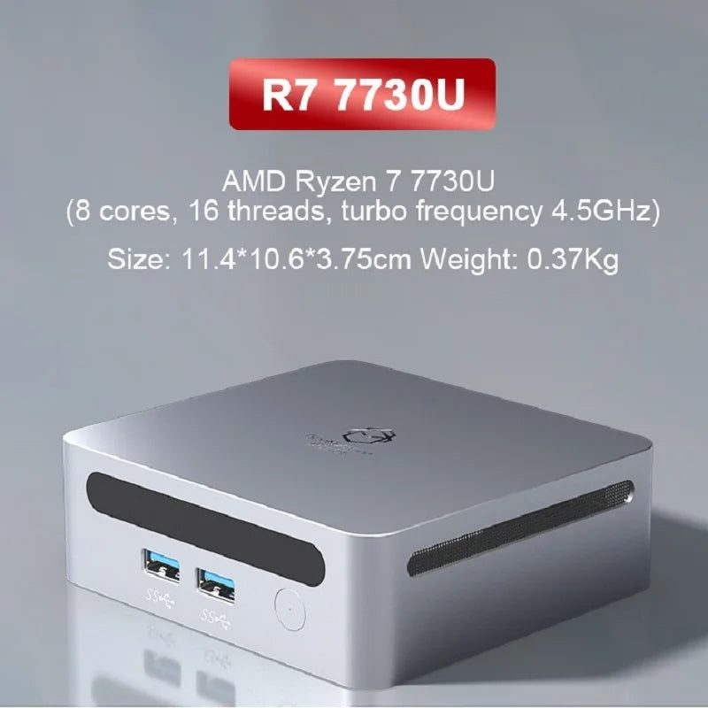 Mini PC CPU AMD Ryzen 7730U 8-core 16 wire mini desktop computer host home gaming laptop business office mini host