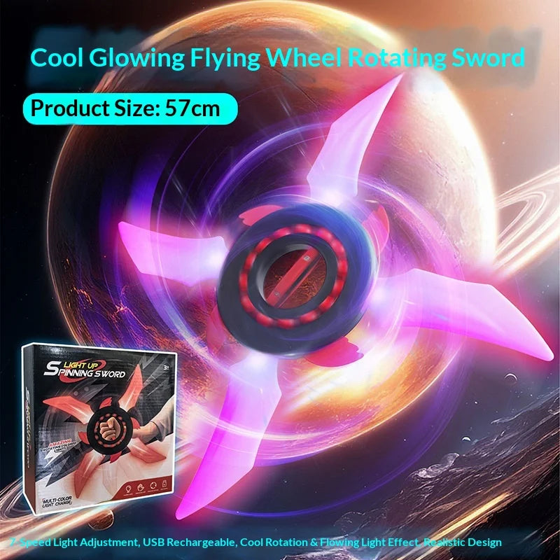 Light Up Ninja Star Fidget Spinner Colorful Led Lights Switchable Long Lasting Easy To Play Rotating Toy Boys Kids Birthday Gift