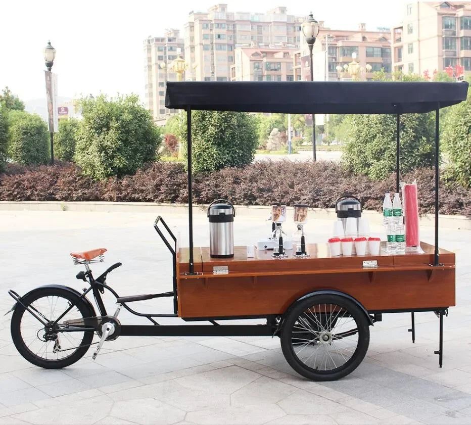 Three Wheel Coffee Bike High Load Capacity  Electric Tricycle