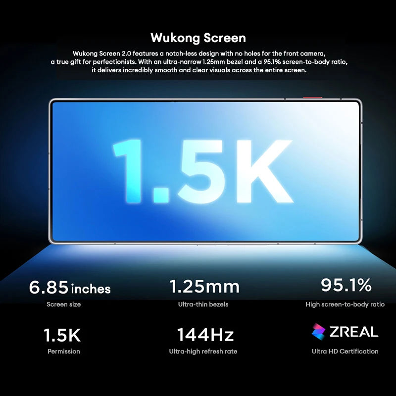 Global Version Redmagic 11 Air Snapdragon 8 Elite 6.85 1.5K Full Screen 2688*1216 144Hz 50MP Hurricane4.0 Active Cooling 7000mAh