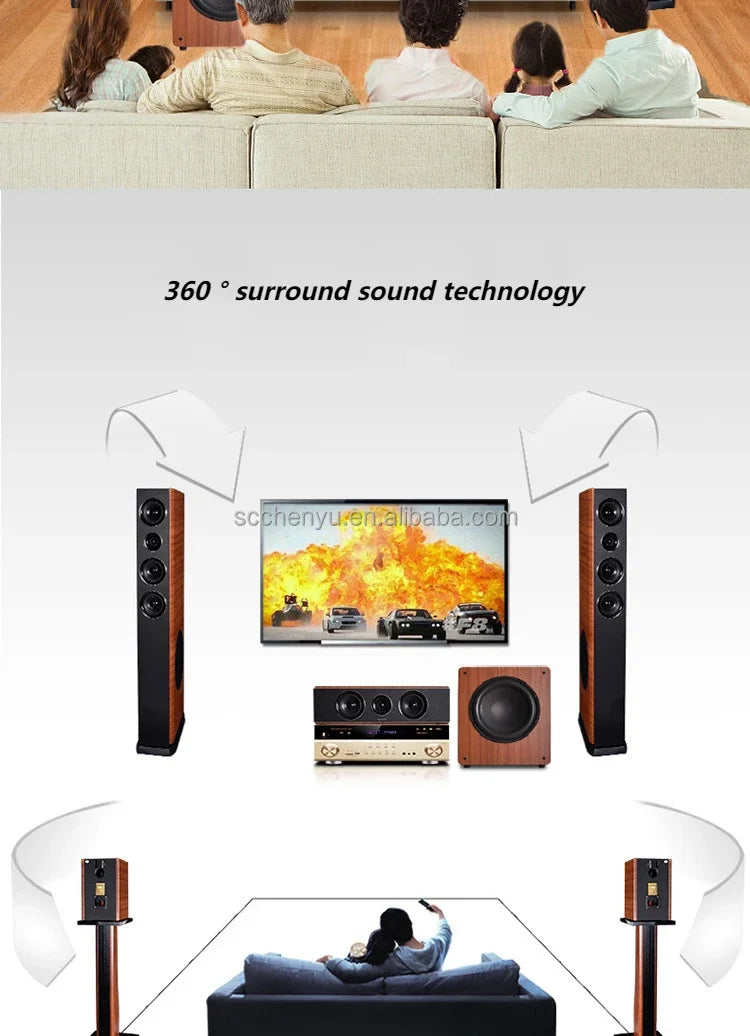 SoundHot Selling 5.1 Home Theater System Wooden Box Powerful Sound Karaoke Speaker Home Theatre Systems