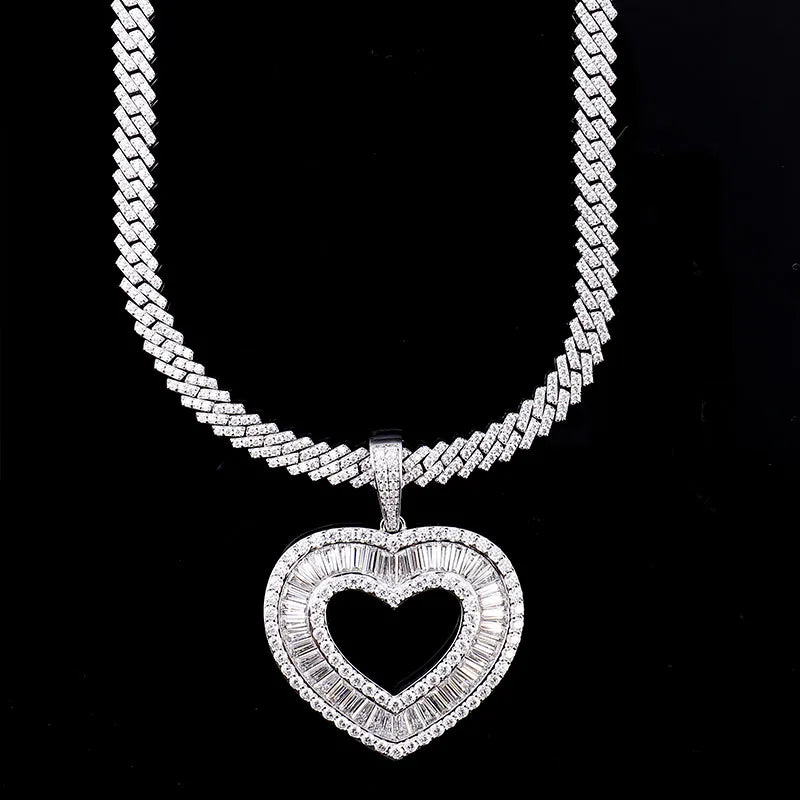 Provence Hip Hop Necklace for Men Moissanite Pendant for Women 18 Inch S925 Miami Rocky Drop Necklace Custom Jewelry