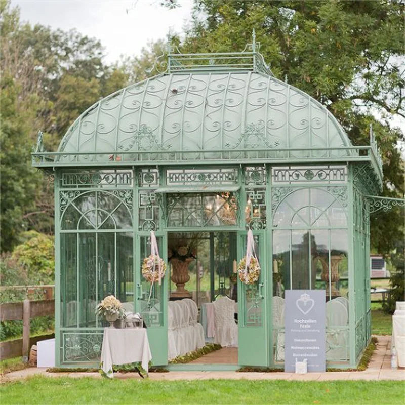 Garden Shade Room Environmentally Friendly Powder Coated Metal Sunroom Easy to Assemble with Steel Frame