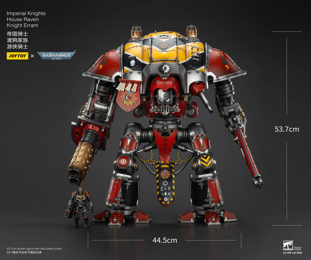 JOYTOY Warhammer 40K 1/18 Imperial Knights House Raven Knight Errant House Terryn Paladin Anime Figures Toys Mech Model